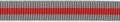 Grijs-rood streep grosgrain/ribsband 10 mm (ca. 25 m)