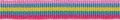 Licht roze-licht blauw-geel-donker roze streep grosgrain/ribsband 10 mm (ca. 25 m)