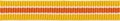 Geel-wit oranje streep grosgrain/ribsband 10 mm (ca. 25 m)