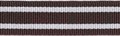 Bruin-wit streepband 19 mm (ca. 45 m)
