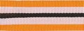 Oranje-wit-zwart streepband 25 mm 