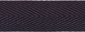 Donker blauw keperband 25 mm (ca. 45 m)