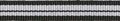 Zwart-wit-zwart streep grosgrain/ribsband 10 mm (ca. 25 m)
