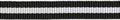 Zwart-wit-zwart streep grosgrain/ribsband 10 mm (ca. 25 m)