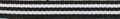 Zwart-wit streep grosgrain/ribsband 10 mm (ca. 25 m)
