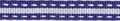 Kobalt blauw-wit stippel/streep grosgrain/ribsband (ca. 25 m)