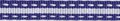 Kobalt blauw-wit stippel/streep grosgrain/ribsband (ca. 25 m)