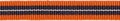 Oranje-donker blauw-wit streep grosgrain/ribsband 10 mm (ca. 25 m)
