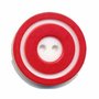 Knoop 'donut' groot rood 25 mm (ca. 25 stuks)
