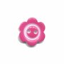 Bloemknoop met rand fuchsia 15 mm (ca. 50 stuks)