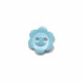 Bloemknoop met rand baby blauw 10 mm (ca. 100 stuks)