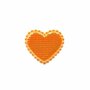 Applicatie glim hart oranje klein 20 x 20 mm (ca. 100 stuks)