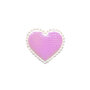 Applicatie glim hart wit/roze klein 20 x 20 mm (ca. 100 stuks)