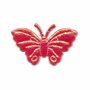 Applicatie glim vlinder rood middel 40 x 25 mm (ca. 25 stuks)