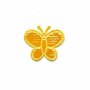 Applicatie glim vlinder geel klein 20 x 20 mm (ca. 25 stuks)