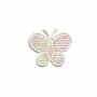 Applicatie glim vlinder wit klein 20 x 20 mm (ca. 25 stuks)