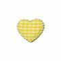 Applicatie ruitjes hart geel klein 25 x 20 mm (ca. 25 stuks)