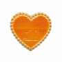 Applicatie glim hart oranje middel 35 x 30 mm (ca. 25 stuks)