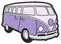 Opstrijkbare applicatie 'VW bus' lila (5 stuks)