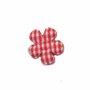 Applicatie geruite bloem rood-wit klein 20 mm (ca. 25 stuks)