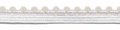 Gebroken wit elastiek met bolletjes sierrand 12 mm (ca. 10 meter)
