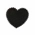 Applicatie hart met pailletten zwart middel 35 x 30 mm (10 stuks)_
