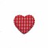 Applicatie geruit hart rood klein 25 x 20 mm (ca. 25 stuks)_