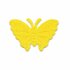 Applicatie geruite vlinder geel-wit middel 40 x 25 mm (ca. 25 stuks)_