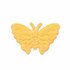 Applicatie geruite vlinder oranje-wit middel 40 x 25 mm (ca. 25 stuks)_