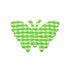 Applicatie geruite vlinder groen-wit middel 40 x 25 mm (ca. 25 stuks)_