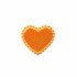 Applicatie glim hart oranje klein 20 x 20 mm (ca. 100 stuks)_