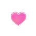 Applicatie glim hart roze klein 20 x 20 mm (ca. 100 stuks)_