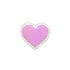 Applicatie glim hart wit/roze klein 20 x 20 mm (ca. 100 stuks)_