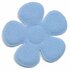 Applicatie bloem licht blauw met witte stippen satijn groot 45 mm (ca. 25 stuks)_