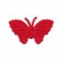 Applicatie vlinder rood met witte stippen satijn middel 40 x 25 mm  (ca. 25 stuks)_