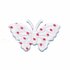 Applicatie vlinder wit met rode stippen satijn middel 40 x 25 mm (ca. 25 stuks)_