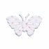 Applicatie vlinder wit met rode stippen satijn middel 40 x 25 mm (ca. 25 stuks)_