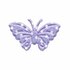 Applicatie vlinder lila met witte stippen satijn middel 40 x 25 mm (ca. 25 stuks)_