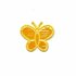 Applicatie glim vlinder geel klein 20 x 20 mm (ca. 25 stuks)_