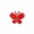 Applicatie glim vlinder rood klein 20 x 20 mm (ca. 25 stuks)_