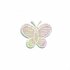 Applicatie glim vlinder wit klein 20 x 20 mm (ca. 25 stuks)_
