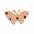Applicatie glitter vlinder oranje/zalm middel 40 x 25 mm (ca. 25 stuks)_