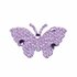 Applicatie glitter vlinder lila middel 40 x 25 mm (ca. 25 stuks)_