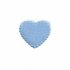 Applicatie ruitjes hart licht blauw klein 25 x 20 mm (ca. 25 stuks)_