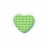 Applicatie ruitjes hart groen klein 25 x 20 mm (ca. 25 stuks)_