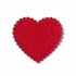 Applicatie ruitjes hart rood middel 35 x 30 mm (ca. 25 stuks)_