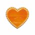 Applicatie glim hart oranje middel 35 x 30 mm (ca. 25 stuks)_