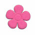 Applicatie bloem fuchsia met witte stippen satijn middel 35 mm (ca. 25 stuks)_