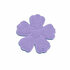 Applicatie bloem lila met witte stippen satijn middel 30 mm (ca. 25 stuks)_