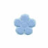 Applicatie geruite bloem licht blauw-wit klein 20 mm (ca. 25 stuks)_